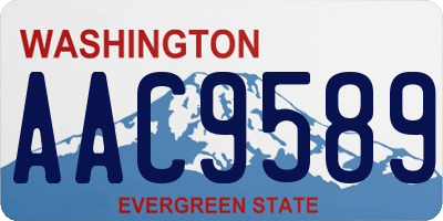 WA license plate AAC9589