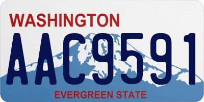 WA license plate AAC9591