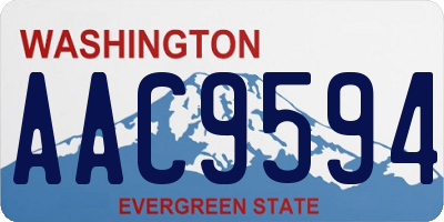 WA license plate AAC9594