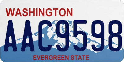 WA license plate AAC9598