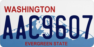 WA license plate AAC9607
