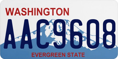 WA license plate AAC9608