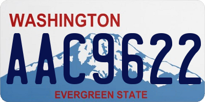 WA license plate AAC9622