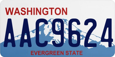 WA license plate AAC9624