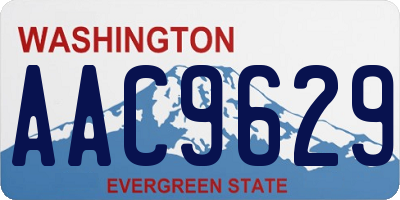 WA license plate AAC9629
