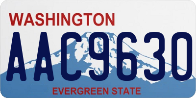WA license plate AAC9630