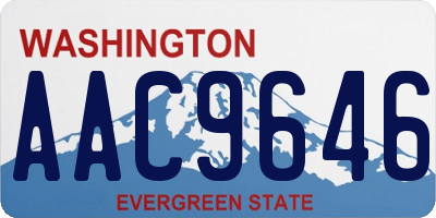 WA license plate AAC9646
