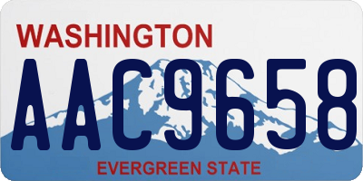 WA license plate AAC9658