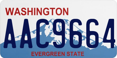 WA license plate AAC9664