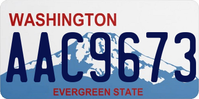 WA license plate AAC9673