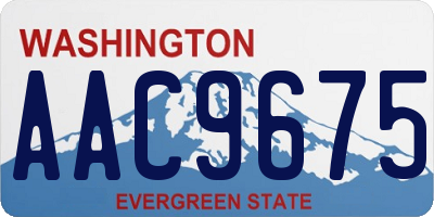 WA license plate AAC9675