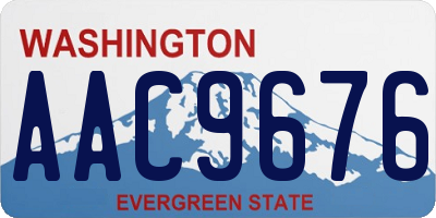 WA license plate AAC9676