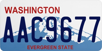 WA license plate AAC9677