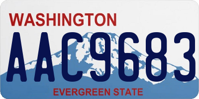 WA license plate AAC9683