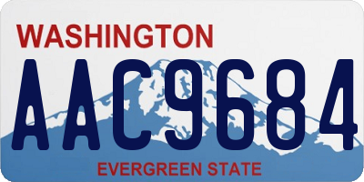 WA license plate AAC9684