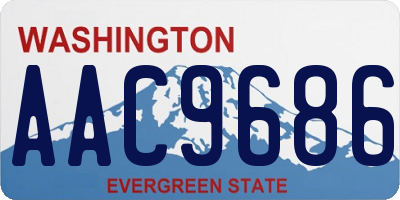 WA license plate AAC9686