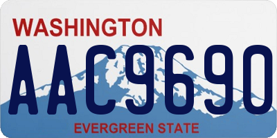 WA license plate AAC9690