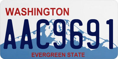 WA license plate AAC9691