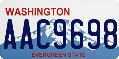 WA license plate AAC9698