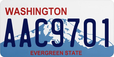 WA license plate AAC9701