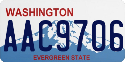 WA license plate AAC9706