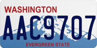 WA license plate AAC9707