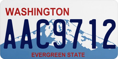 WA license plate AAC9712