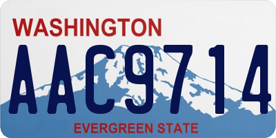 WA license plate AAC9714