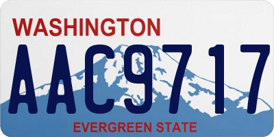 WA license plate AAC9717