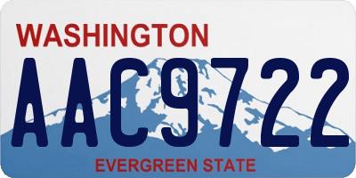 WA license plate AAC9722