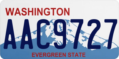 WA license plate AAC9727