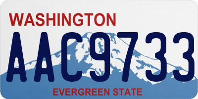 WA license plate AAC9733