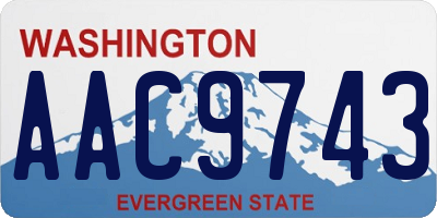 WA license plate AAC9743