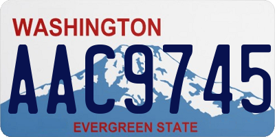 WA license plate AAC9745