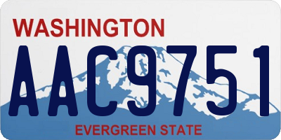 WA license plate AAC9751