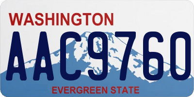 WA license plate AAC9760