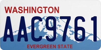 WA license plate AAC9761