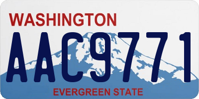 WA license plate AAC9771