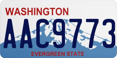 WA license plate AAC9773