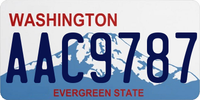 WA license plate AAC9787