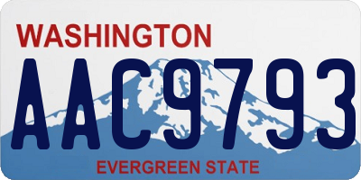 WA license plate AAC9793