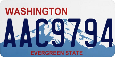 WA license plate AAC9794
