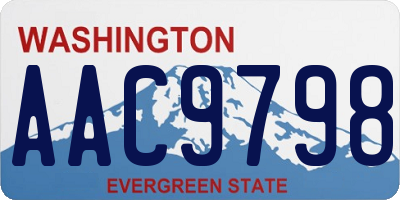 WA license plate AAC9798