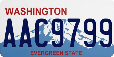 WA license plate AAC9799