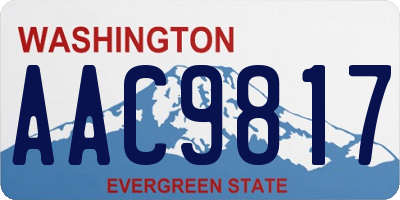 WA license plate AAC9817