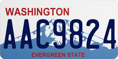 WA license plate AAC9824