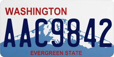 WA license plate AAC9842