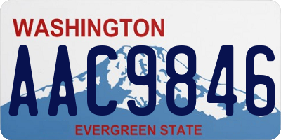 WA license plate AAC9846