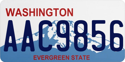 WA license plate AAC9856