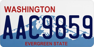 WA license plate AAC9859